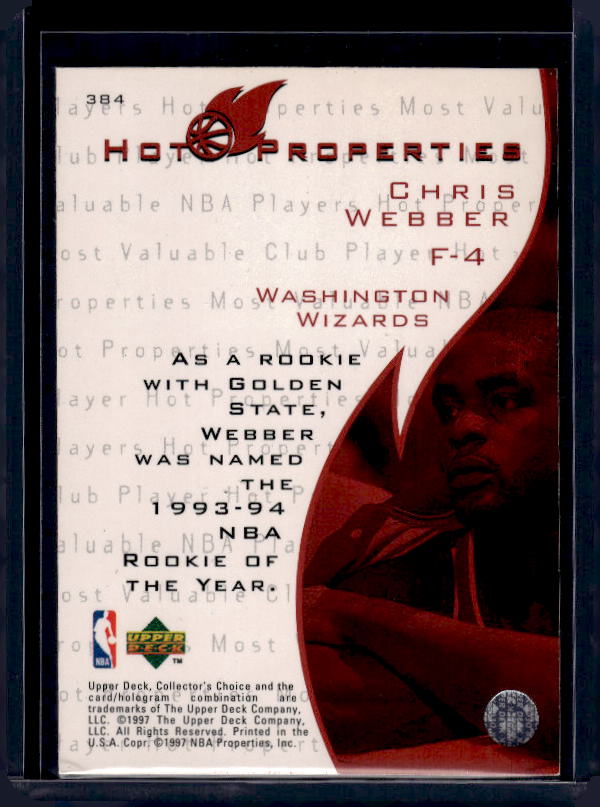 1997-98 Collector's Choice #384 Chris Webber