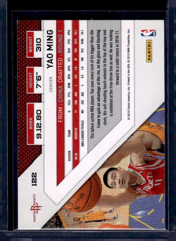 2010-11 Panini Threads #122 Yao Ming