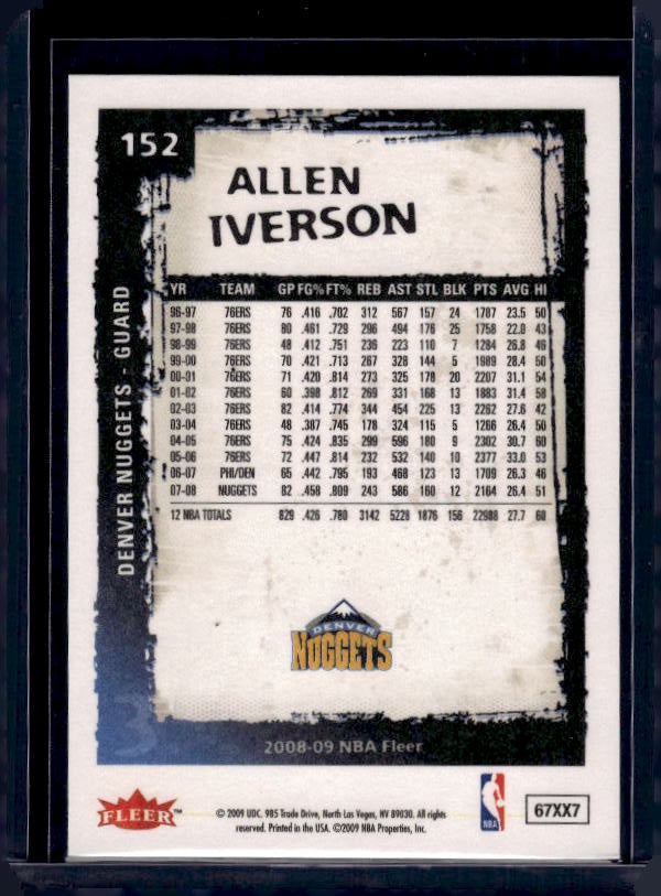 2008-09 Fleer #152 Allen Iverson