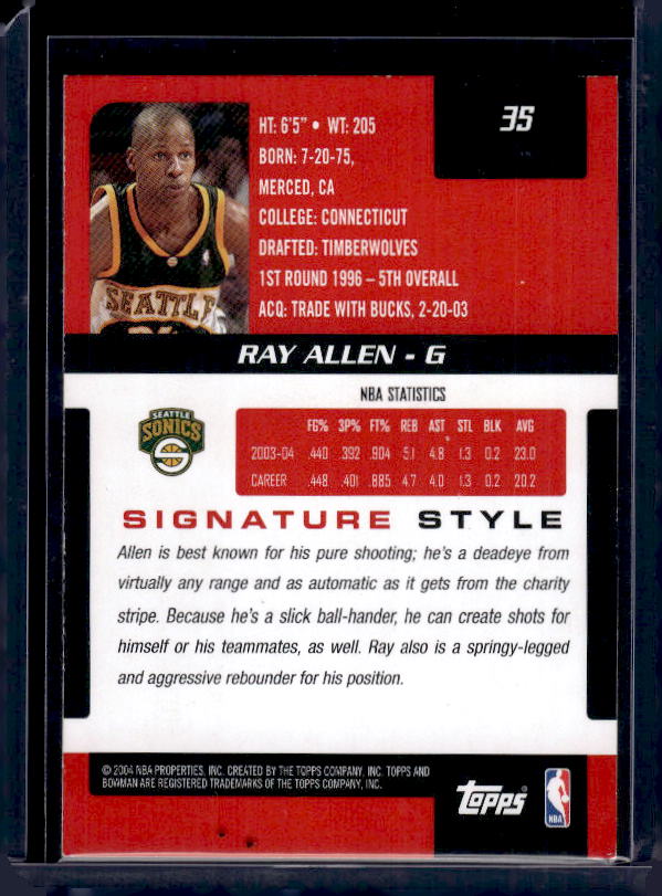 2004-05 Bowman Signature #35 Ray Allen