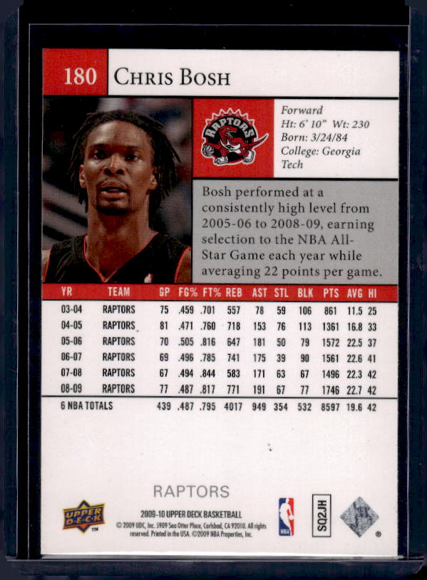 2009-10 Upper Deck #180 Chris Bosh
