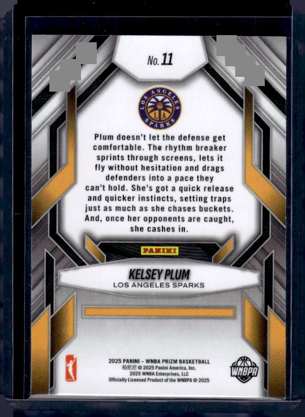 2025 Panini Prizm WNBA #11 Kelsey Plum Fearless