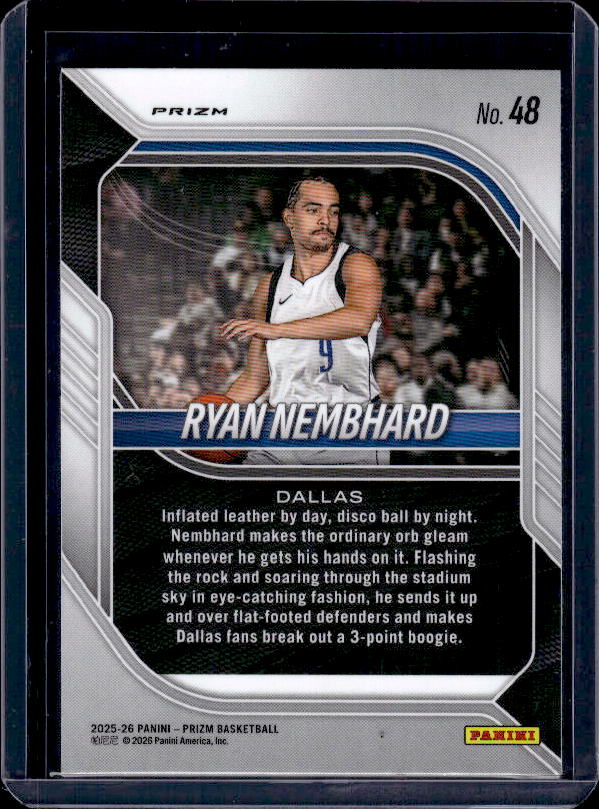 2025-26 Panini Prizm #48 Ryan Nembhard Purple Wave Prizm