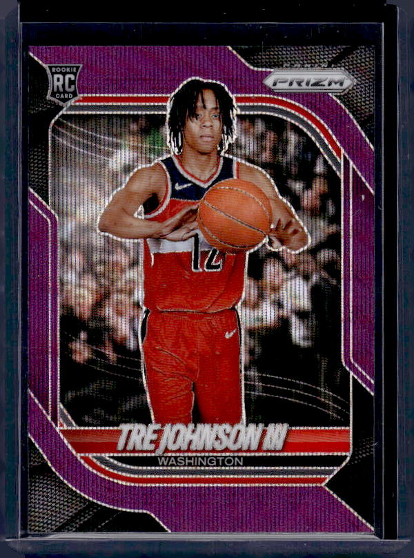 2025-26 Panini Prizm #6 Tre Johnson III Purple Wave Prizm