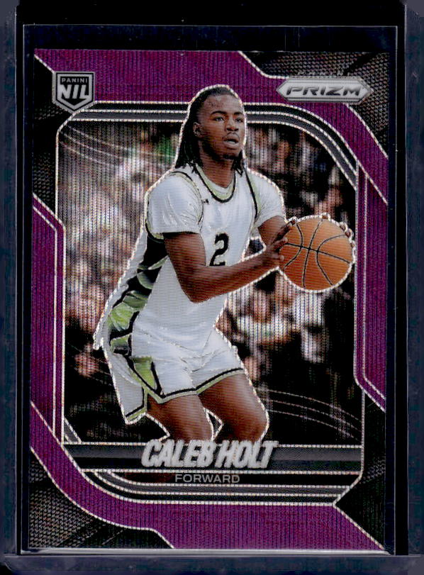 2025-26 Panini Prizm #99 Caleb Holt Purple Wave Prizm