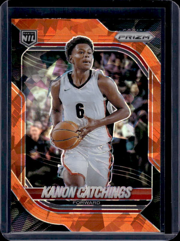 2025-26 Panini Prizm #84 Kanon Catchings Orange Ice Prizm