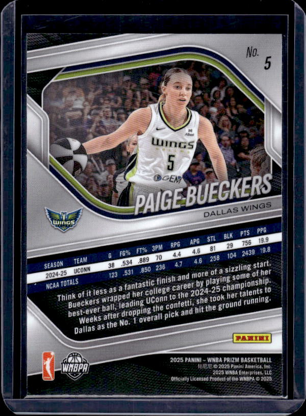2025 Panini Prizm WNBA #5 Paige Bueckers
