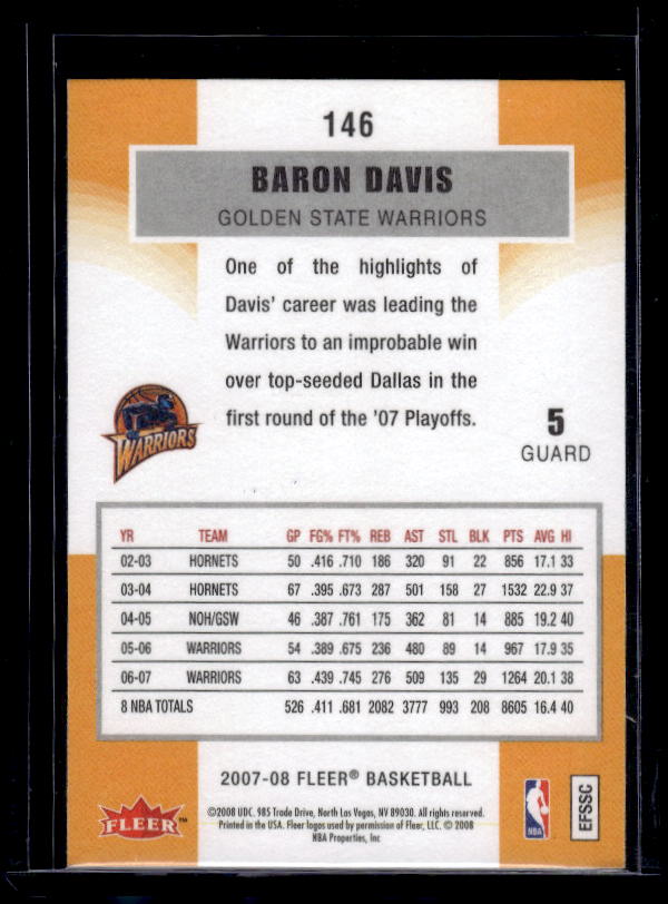 2007-08 Fleer #146 Baron Davis