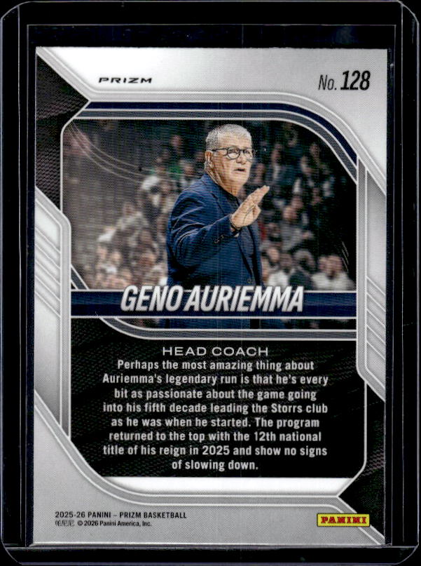 2025-26 Panini Prizm #128 Geno Auriemma Silver Prizm