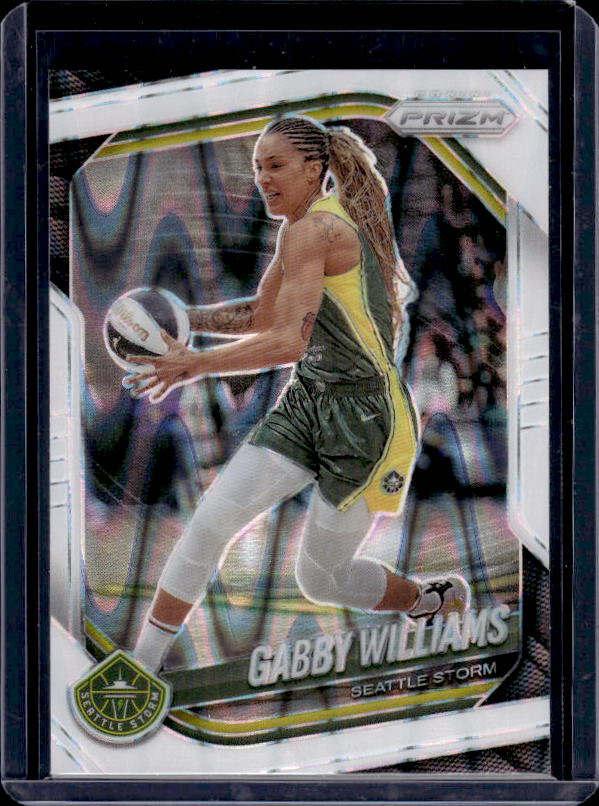 2025 Panini Prizm WNBA #77 Gabby Williams White Seismic Prizms