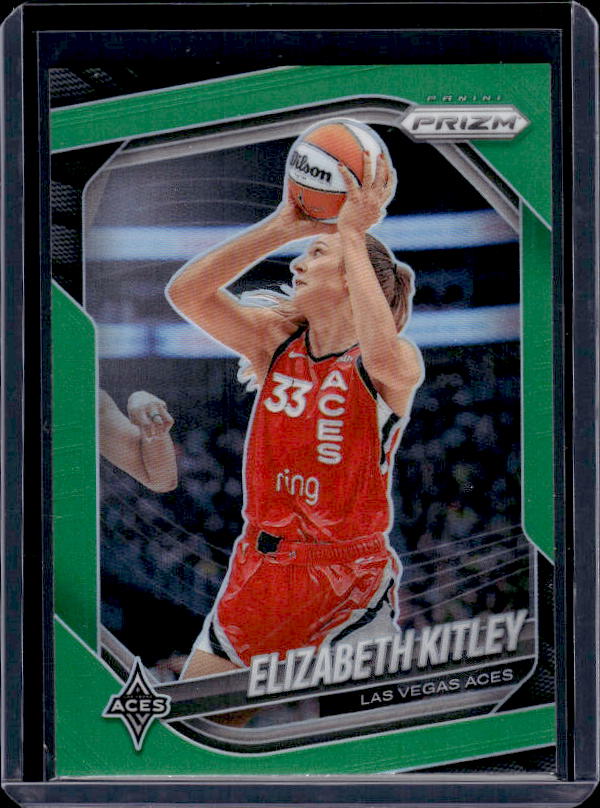 2025 Panini Prizm WNBA #41 Elizabeth Kitley Green Prizms