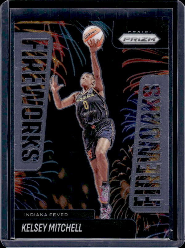 2025 Panini Prizm WNBA #6 Kelsey Mitchell Fireworks