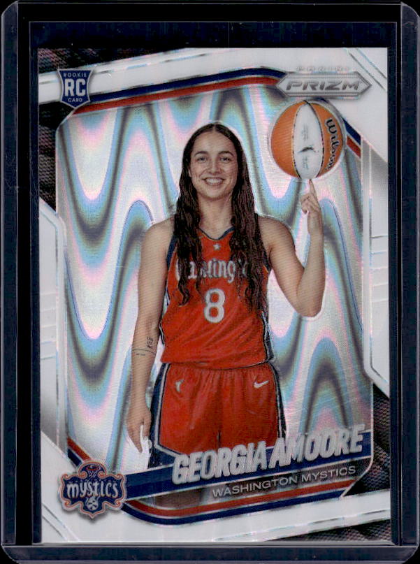 2025 Panini Prizm WNBA #140 Georgia Amoore White Seismic Prizms