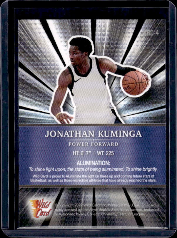 2021-22 Wild Card Alumination #ABC-4 Jonathan Kuminga