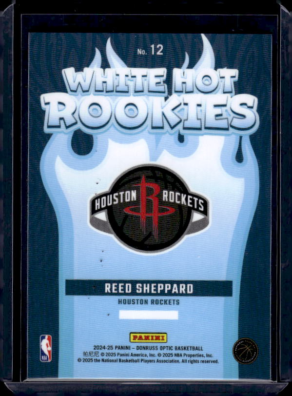 2024-25 Donruss Optic #12 Reed Sheppard White Hot Rookies