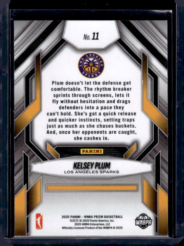 2025 Panini Prizm WNBA #11 Kelsey Plum Fearless