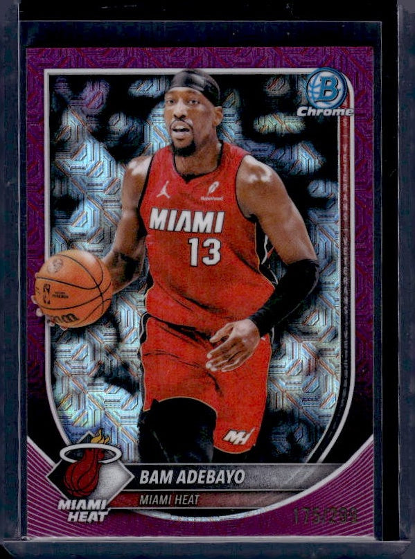 2025-26 Bowman #BCV-89 Bam Adebayo Chrome Fuchsia Mojo Refractors #/299
