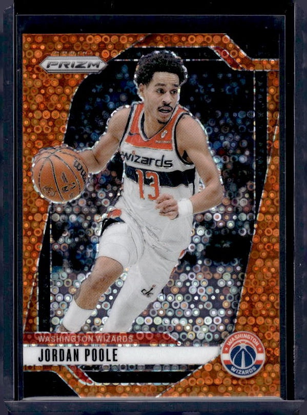 2024-25 Panini Prizm #184 Jordan Poole Prizms Fast Break Orange #/125