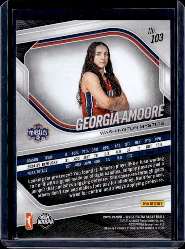 2025 Panini Prizm WNBA #103 Georgia Amoore
