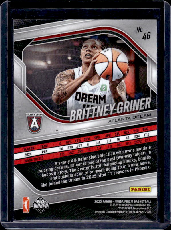 2025 Panini Prizm WNBA #46 Brittney Griner
