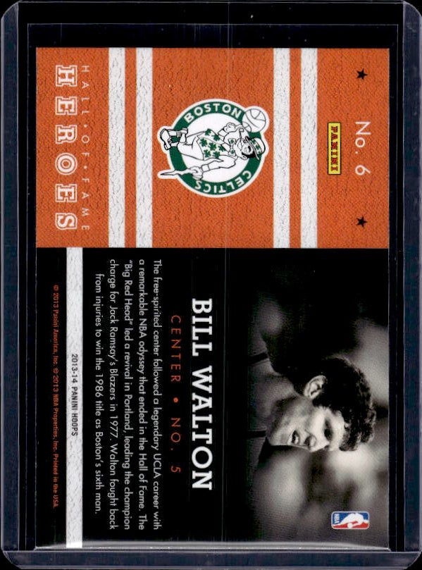 2013-14 Hoops #6 Bill Walton Hall of Fame Heroes