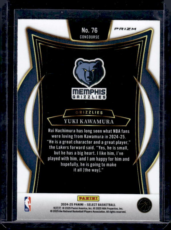 2024-25 Panini Select #76 Yuki Kawamura Scope Prizm