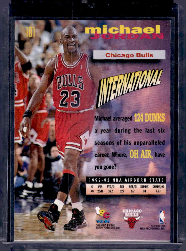 1993-94 Stadium Club #181 Michael Jordan