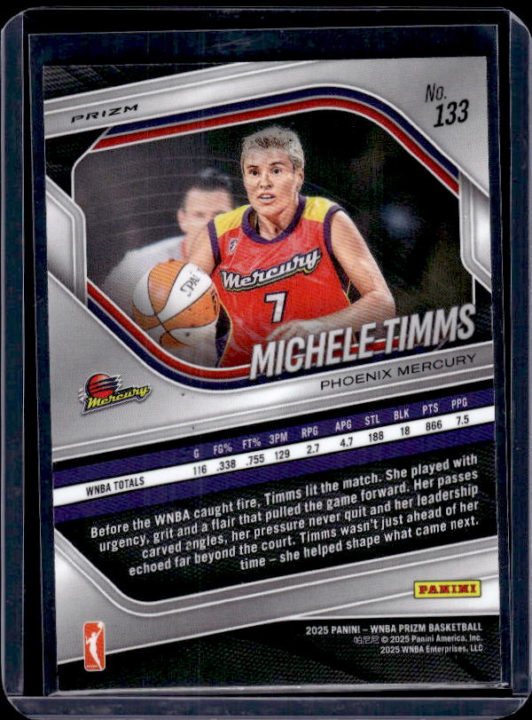 2025 Panini Prizm WNBA #133 Michele Timms Ice Prizm
