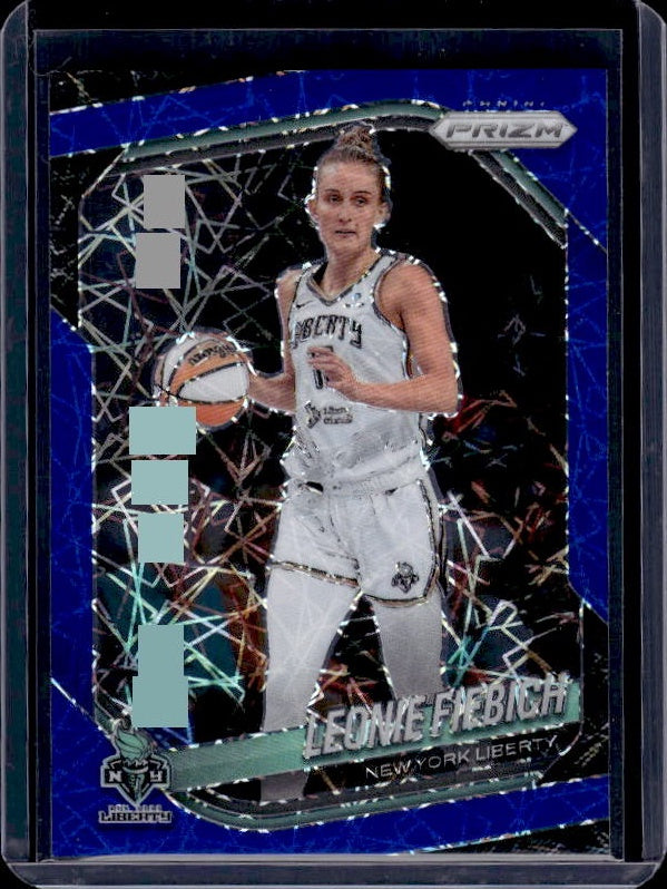 2025 Panini Prizm WNBA #74 Leonie Fiebich Blue Velocity Prizm