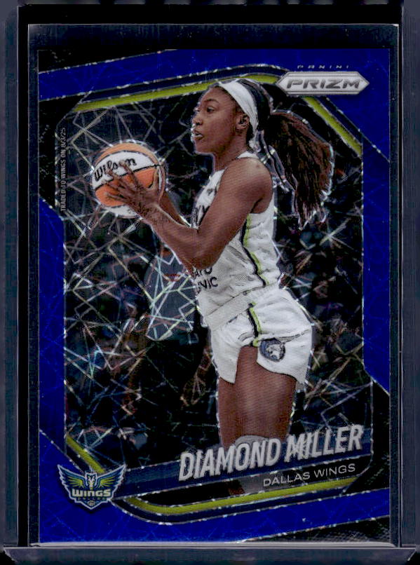 2025 Panini Prizm WNBA #27 Diamond Miller Blue Velocity Prizm