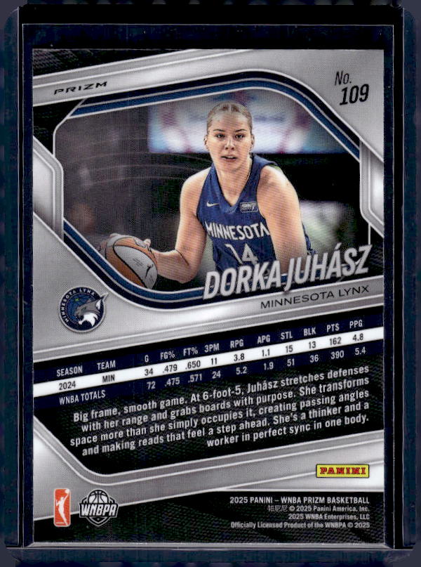 2025 Panini Prizm WNBA #109 Dorka Juhasz Ice Prizm