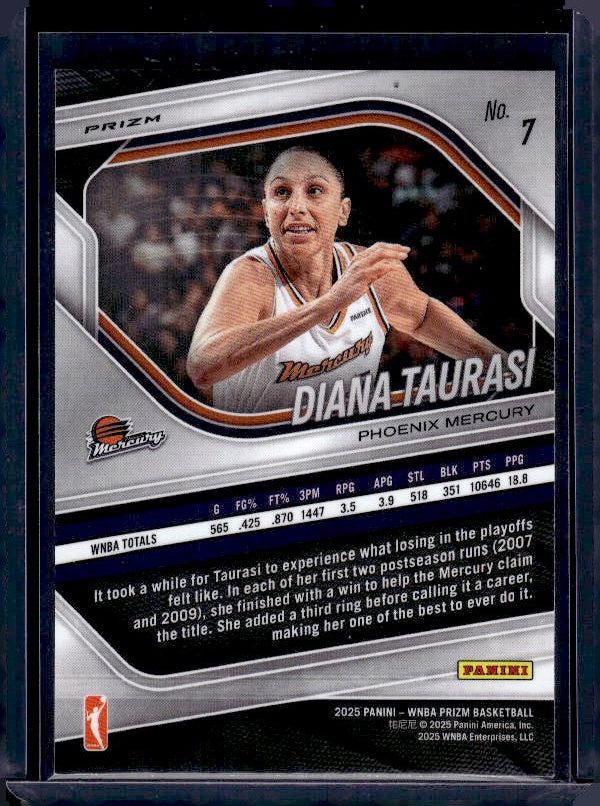 2025 Panini Prizm WNBA #7 Diana Taurasi Ice Prizm