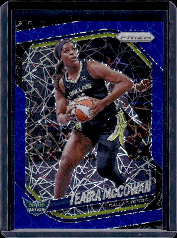 2025 Panini Prizm WNBA #48 Teaira McCowan Blue Velocity Prizm