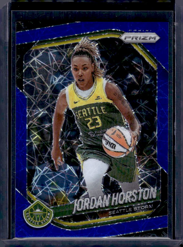2025 Panini Prizm WNBA #37 Jordan Horston Blue Velocity Prizm