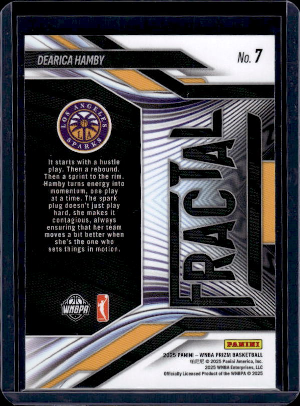 2025 Panini Prizm WNBA #7 Dearica Hamby Fractal