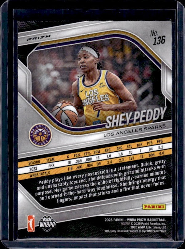 2025 Panini Prizm WNBA #136 Shey Peddy Ice Prizm