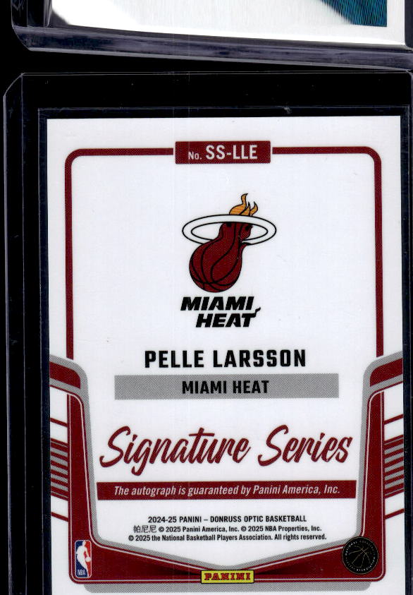 2024-25 Donruss Optic #SS-LLE Pelle Larsson Signature Series