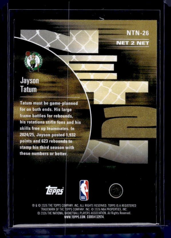 2025-26 Hoops #NTN-26 Jayson Tatum Net 2 Net
