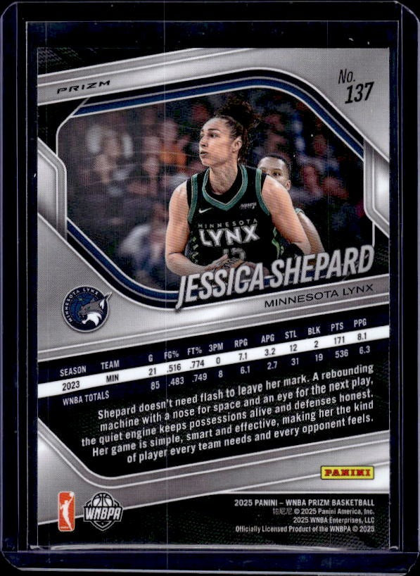 2025 Panini Prizm WNBA #137 Jessica Shepard Ice Prizm