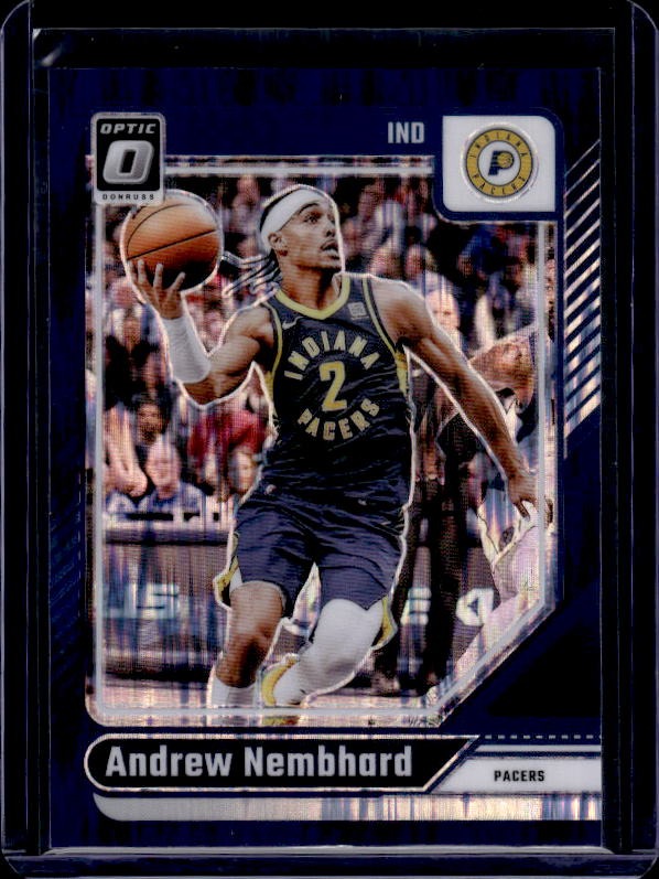 2024-25 Donruss Optic #25 Andrew Nembhard Purple Shock