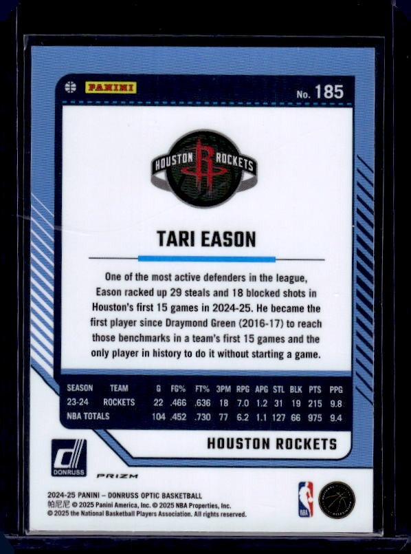 2024-25 Donruss Optic #185 Tari Eason Purple