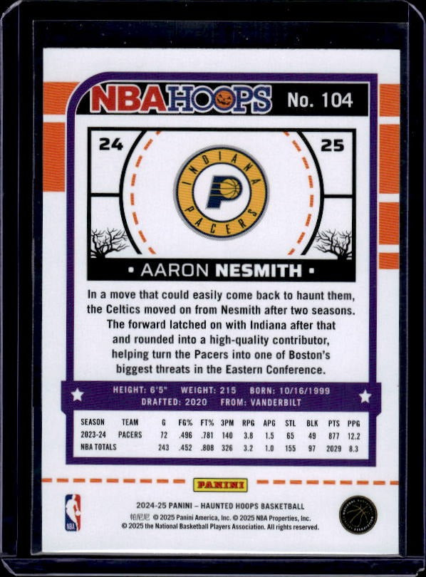 2024-25 Hoops Haunted Hoops #104 Aaron Nesmith Slime