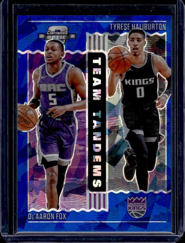 2020-21 Panini Contenders Optic #19 De'Aaron Fox / Tyrese Haliburton