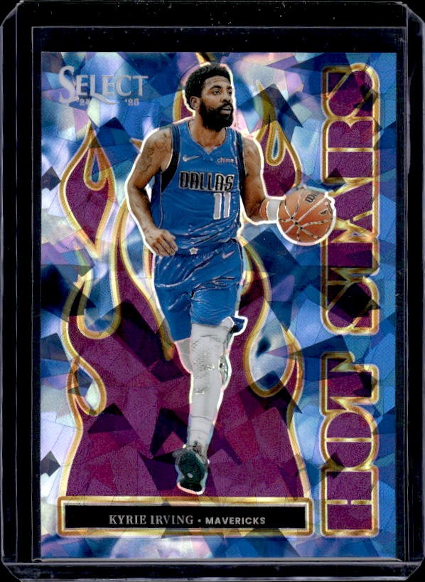 2024-25 Panini Select #2 Kyrie Irving Hot Stars Cracked Ice Purple Prizm #/75