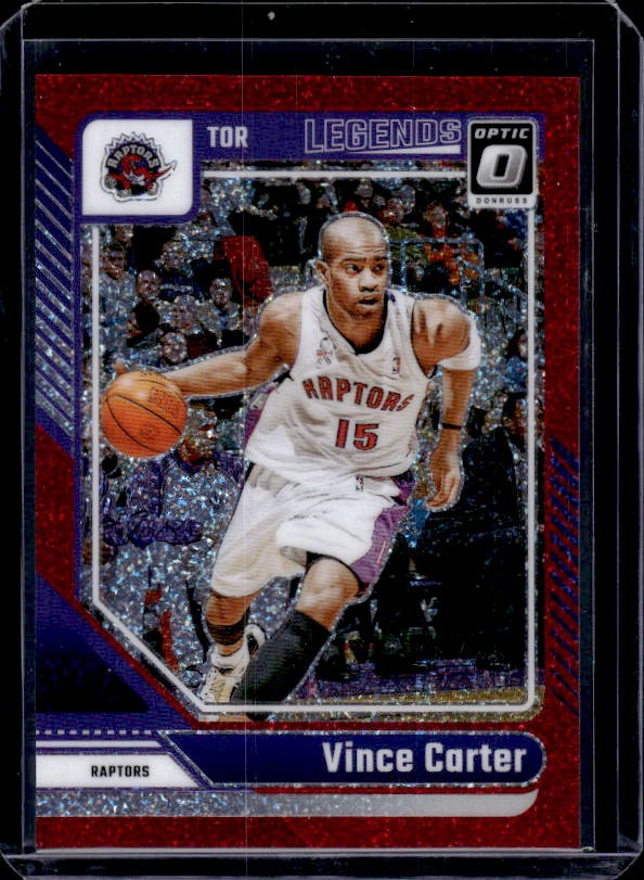 2024-25 Donruss Optic #245 Vince Carter Red Glitter #/75