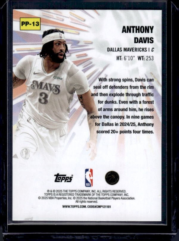 2025-26 Topps #PP-13 Anthony Davis Power Players Holo Foil