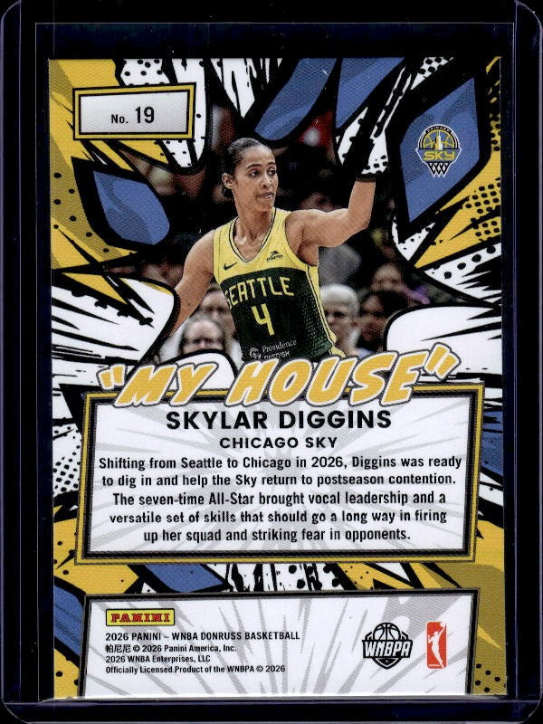 2026 Donruss WNBA #19 Skylar Diggins My House