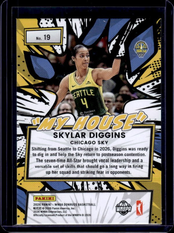 2026 Donruss WNBA #19 Skylar Diggins My House