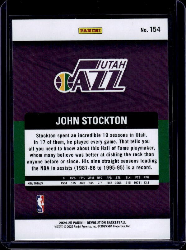 2024-25 Panini Revolution #154 John Stockton