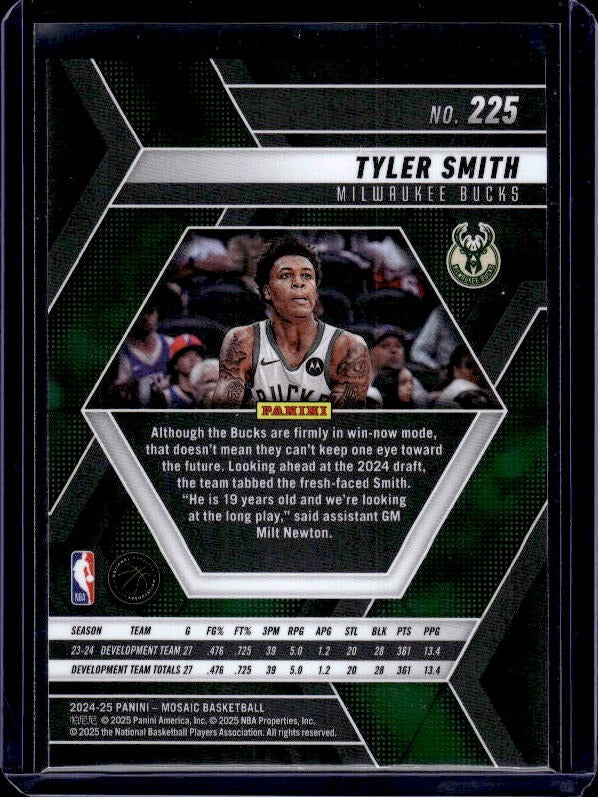 2024-25 Panini Mosaic #225 Tyler Smith